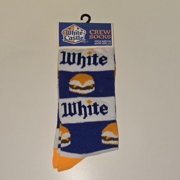 Men's Crew Socks - Blue and Orange - Picture 1 of 2